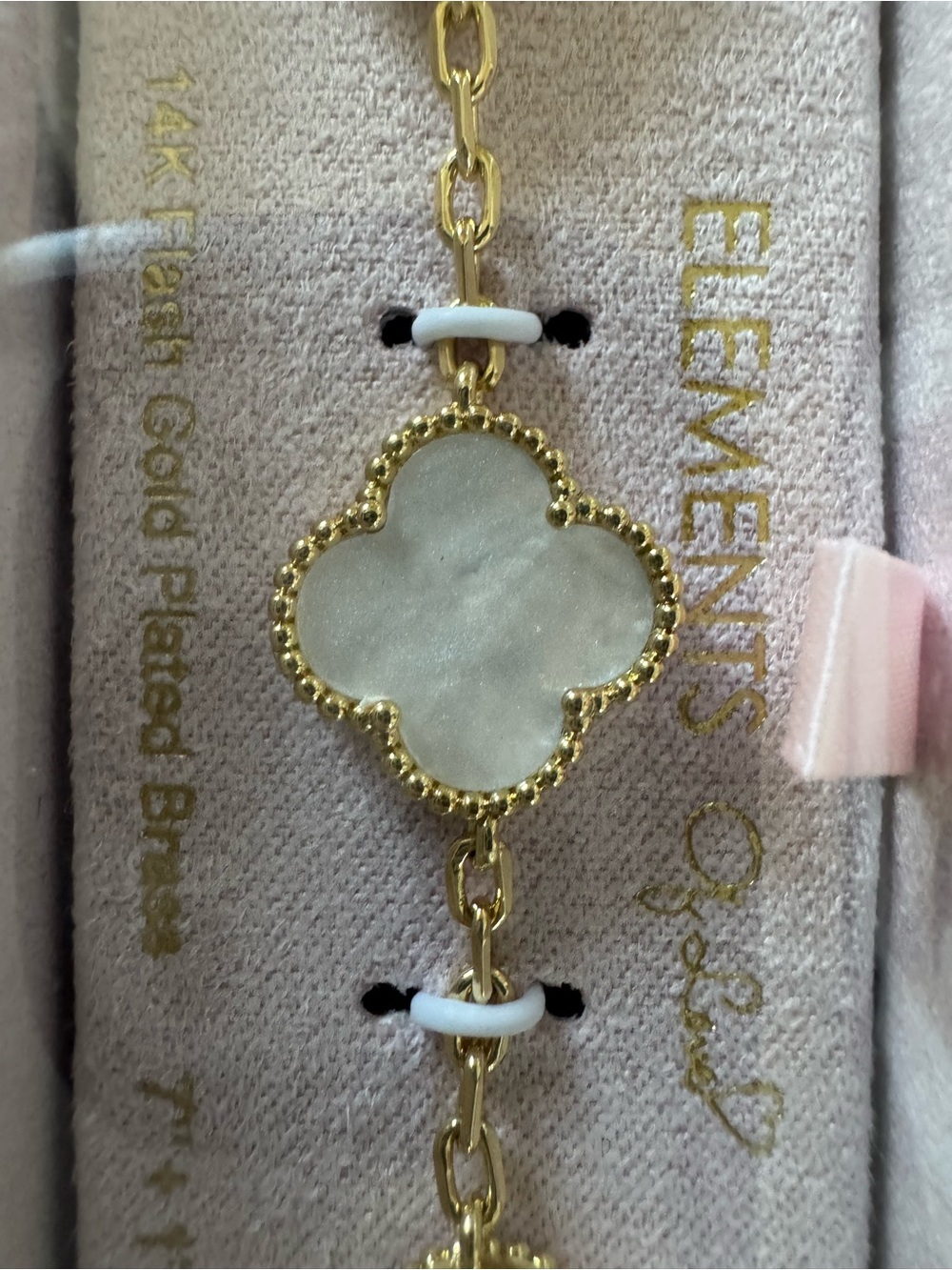 Element of Love 14k Flash Gold-Plated Brass Bracelet 7”+1”